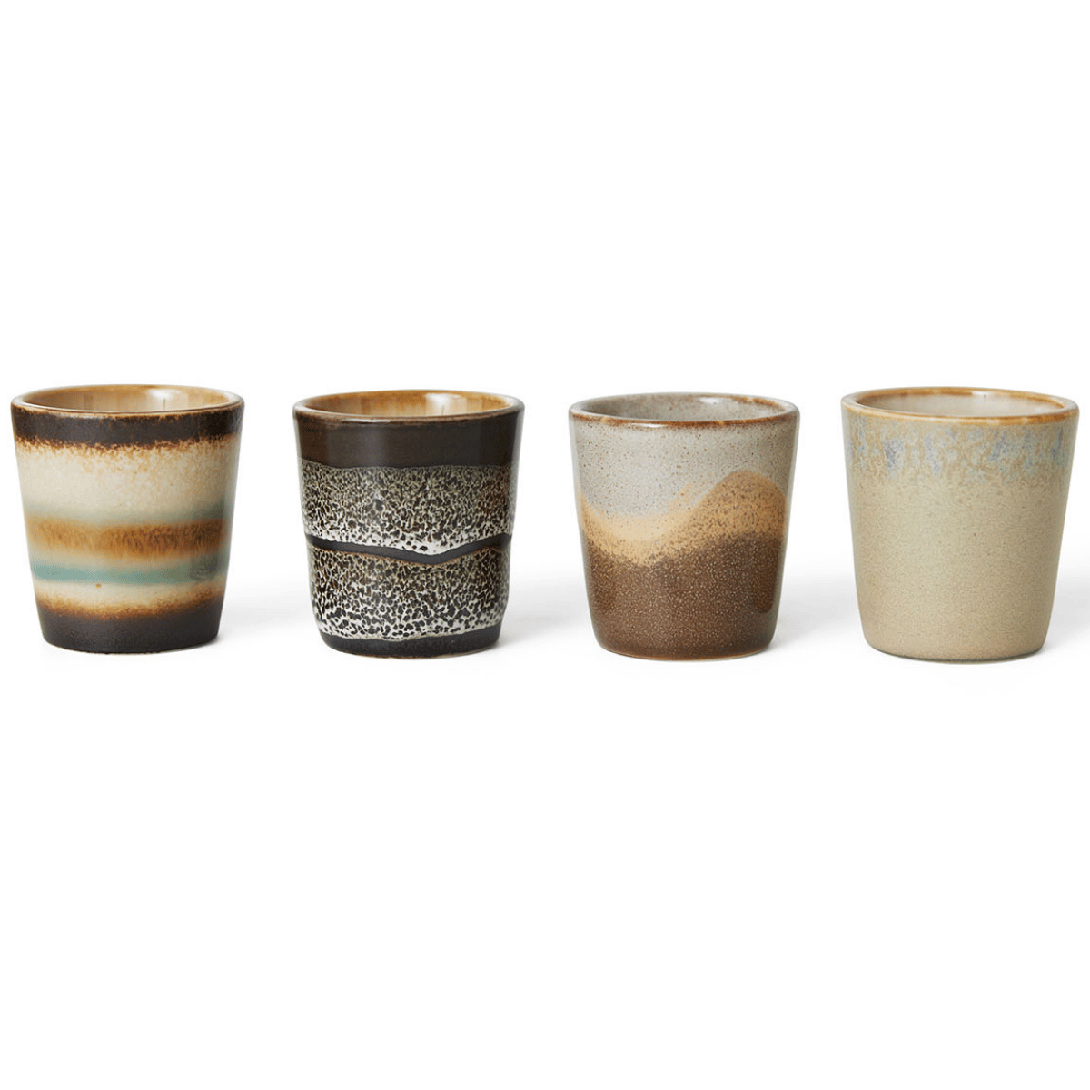 HKliving Eierdoppen 70's Ceramics Granite 4 stuks 4.5 cm
