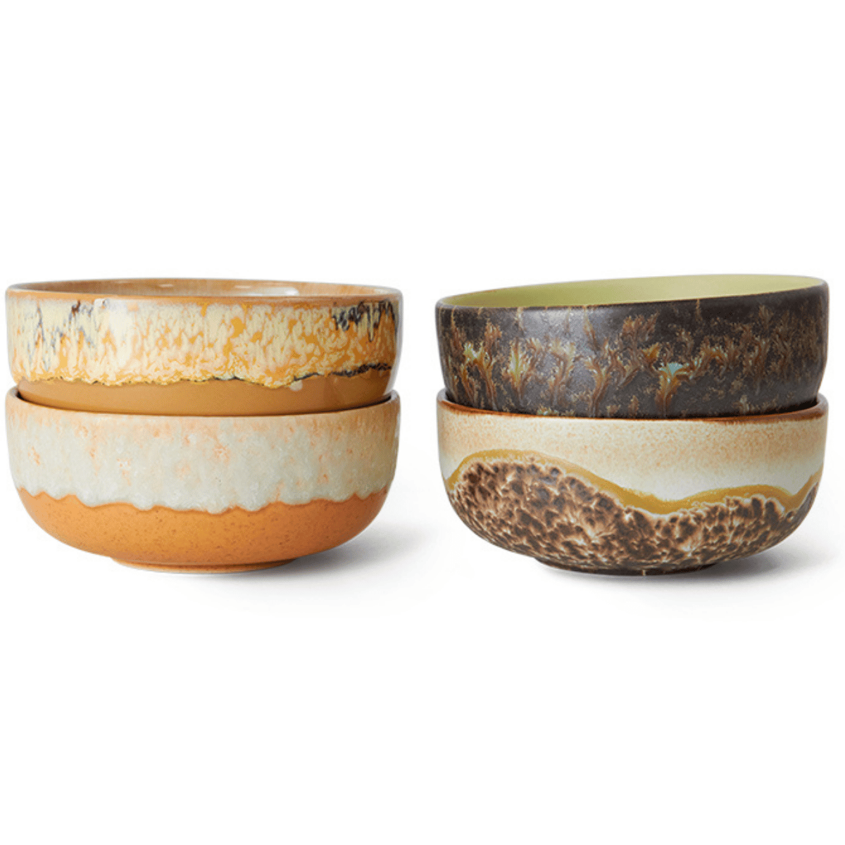 HKliving Tapaskom 70's Ceramics Drift 4 stuks 11 cm