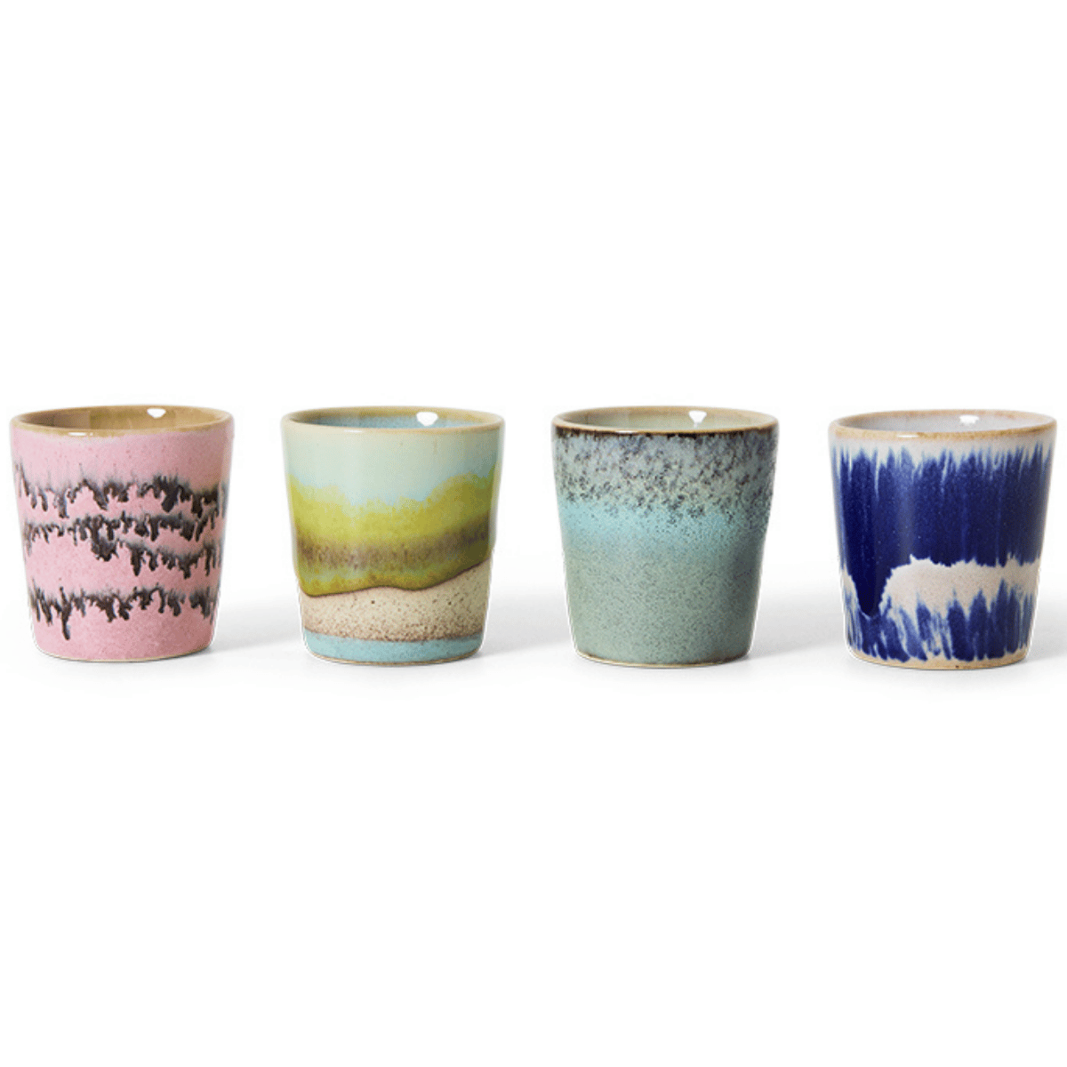 HKliving Eierdopjes 70's Ceramics Vibrance 4 stuks