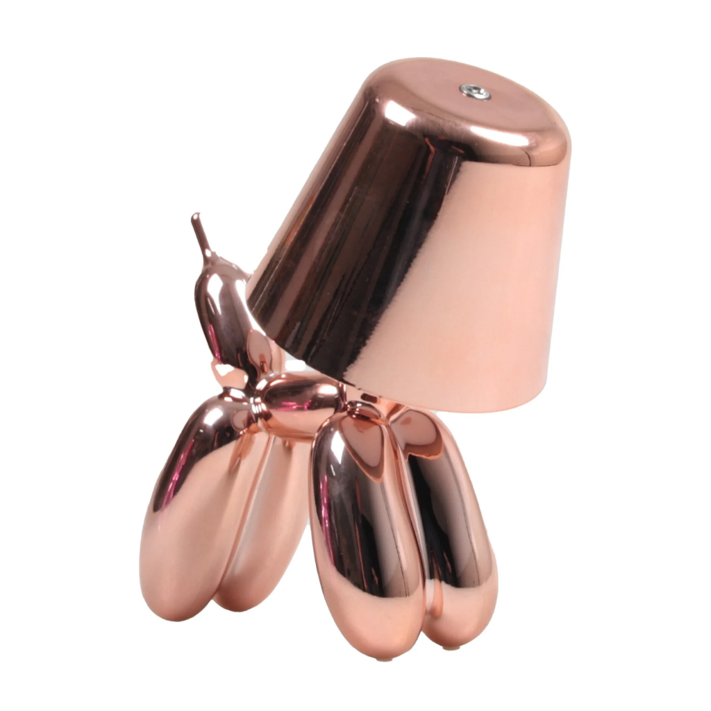Stoobz Design Tafellamp LED Ballon Hond Rosegoud 16 x 10 x 18 cm