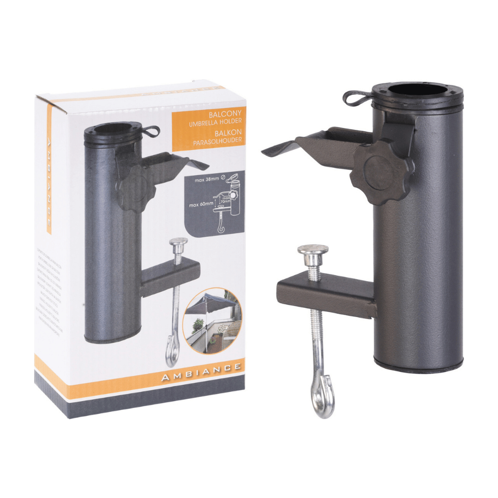 Pro Garden Parasolhouder voor Balkon 13 x 6.5 x 20 cm