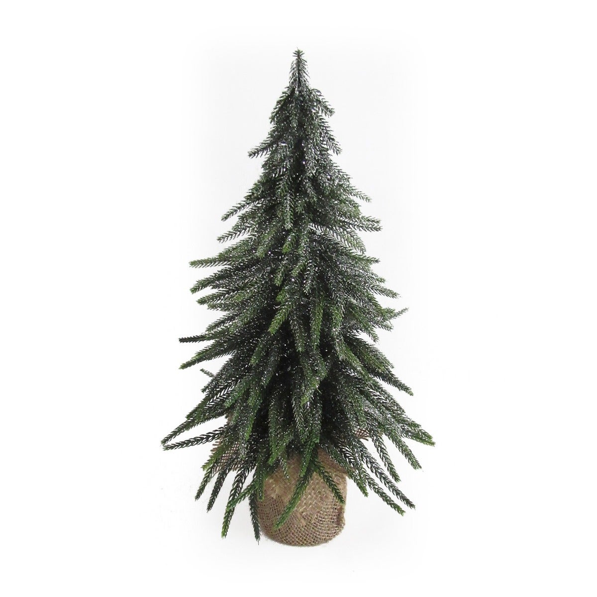 Evergreen mini kunstkerstboom silver finish 45 cm