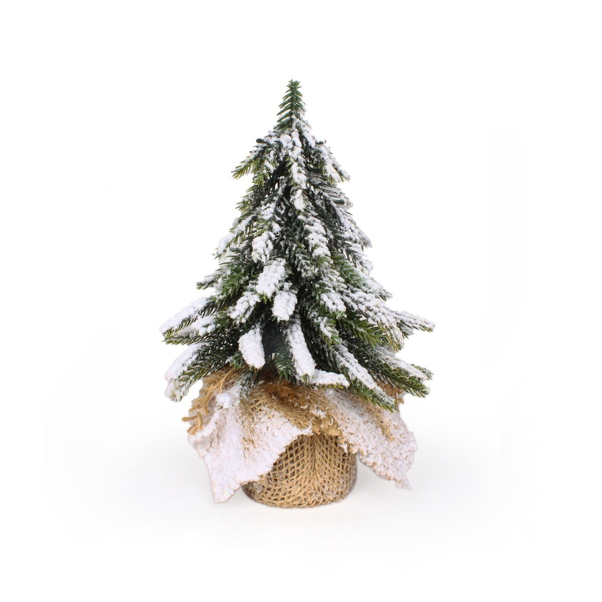 Evergreen mini kunstkerstboom sneeuw 20 cm