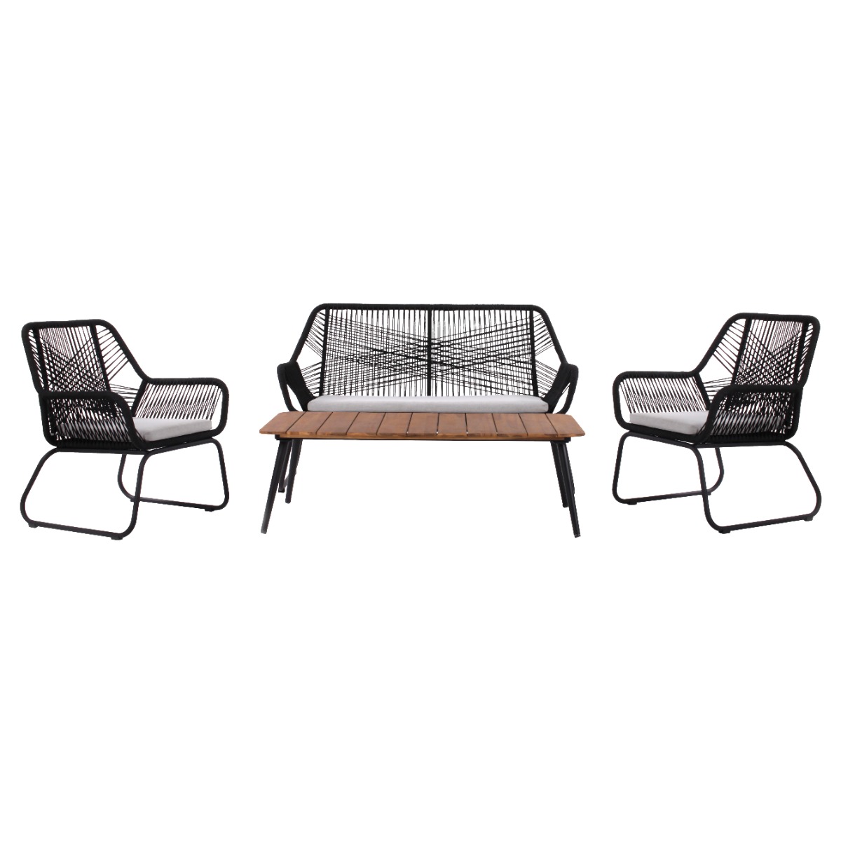 Ease up Loungeset 4-zits Napoli Zwart