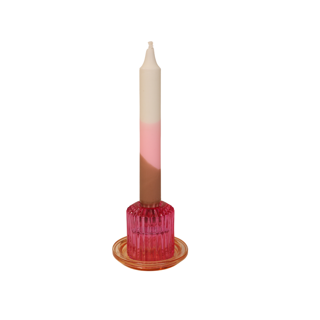 Dinerkaars happy candle design 22 | 2 x 20 cm