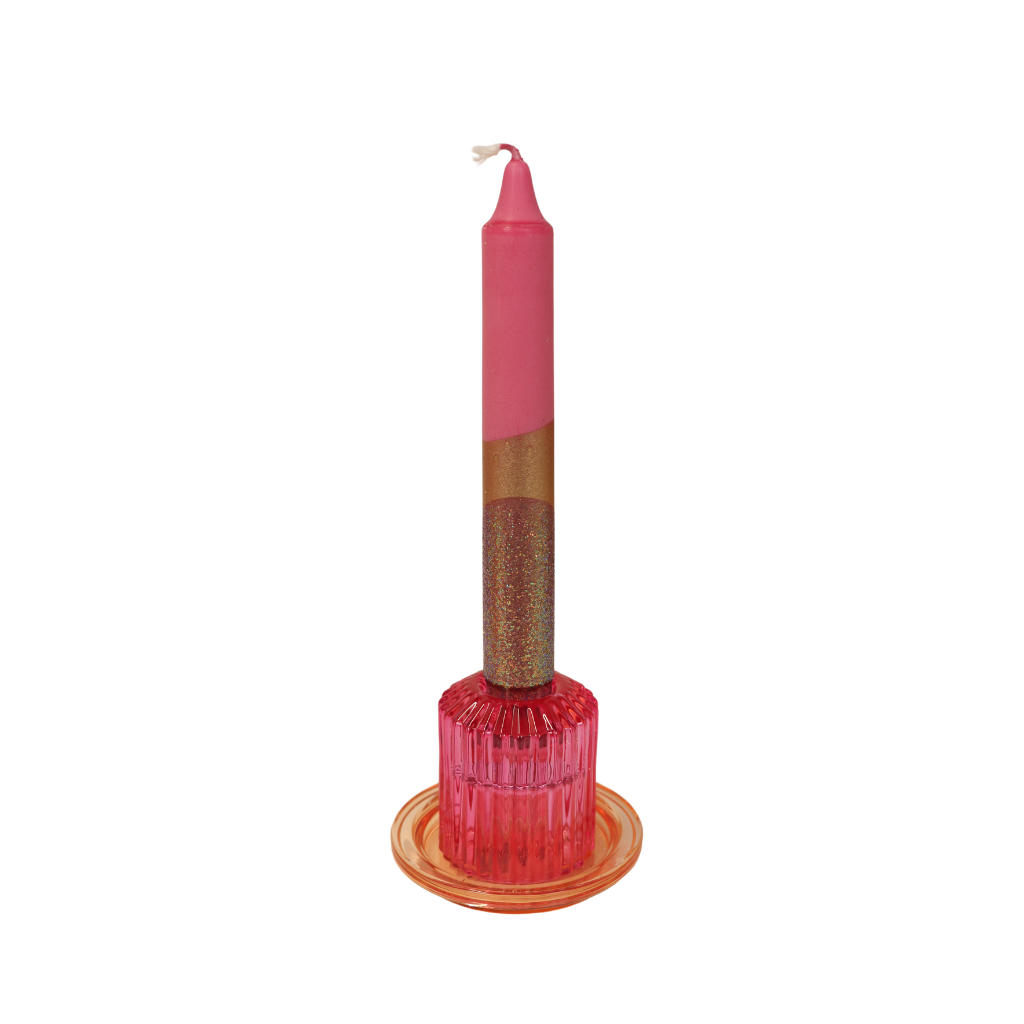 Dinerkaars happy candle design 24 | 2 x 20 cm
