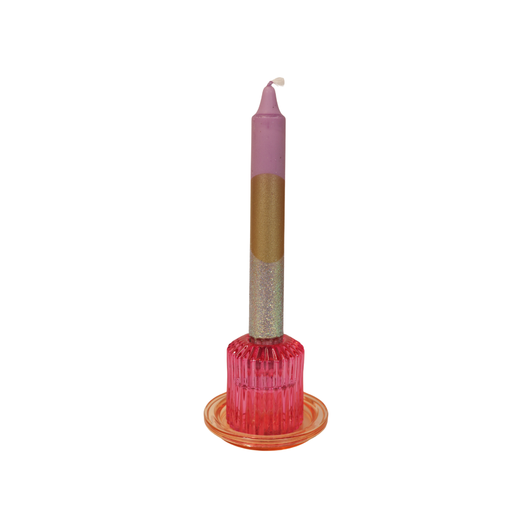 Dinerkaars happy candle design 25 | 2 x 20 cm