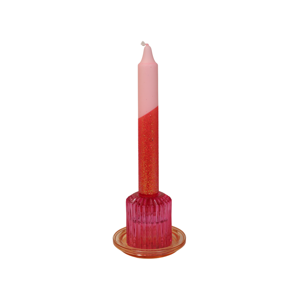 Dinerkaars happy candle design 27 | 2 x 20 cm