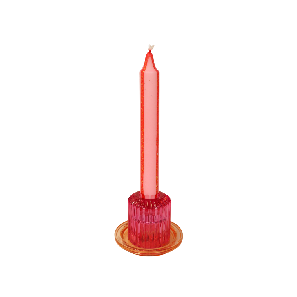 Dinerkaars happy candle design 28 | 2 x 20 cm