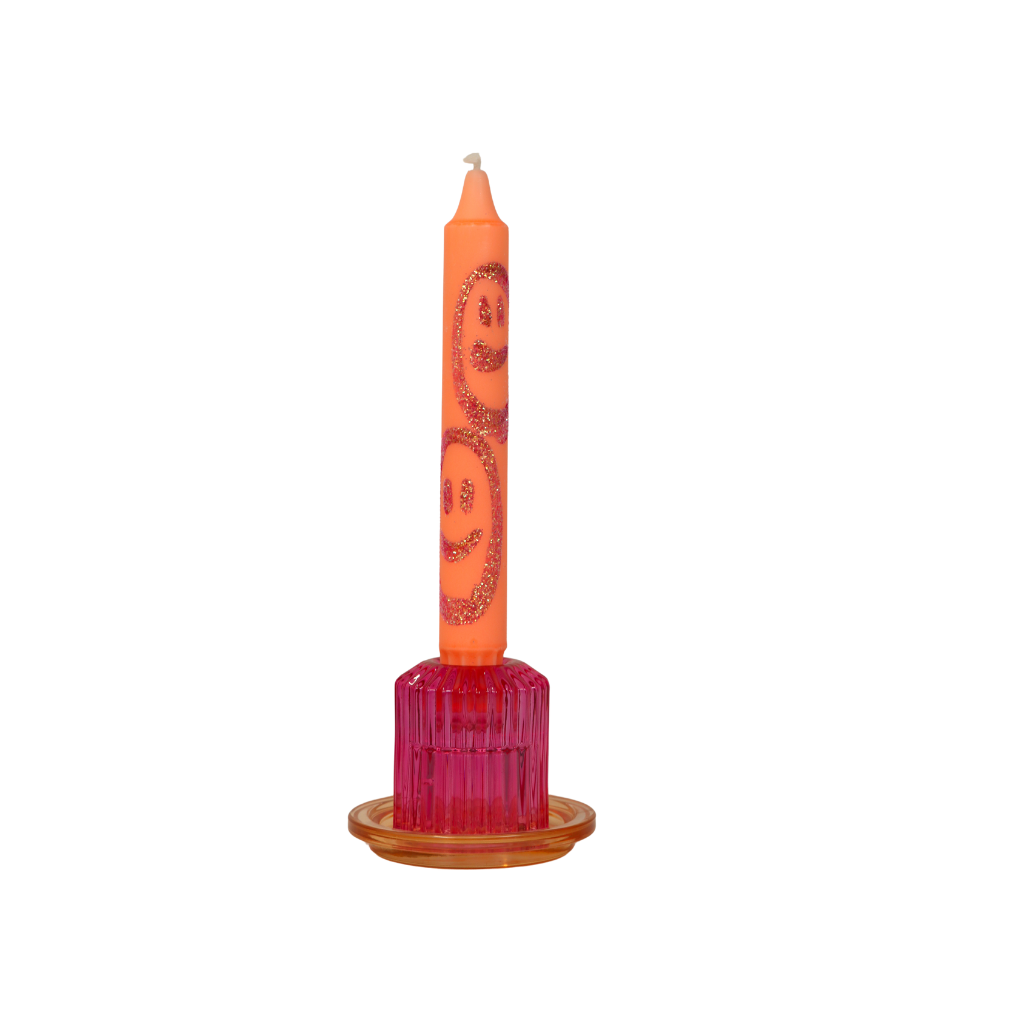 Dinerkaars happy candle design 30 | 2 x 20 cm