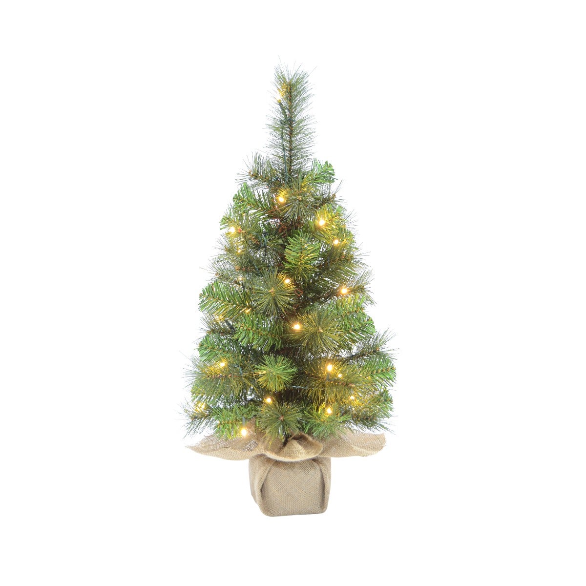 Evergreen tafel kunstkerstboom Everest met verlichting 60 x 36 cm