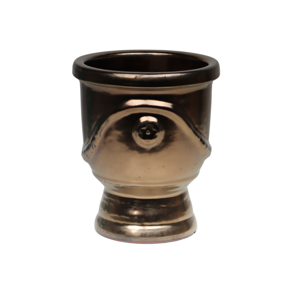 Pot urn antiek goud 16 x 19 cm