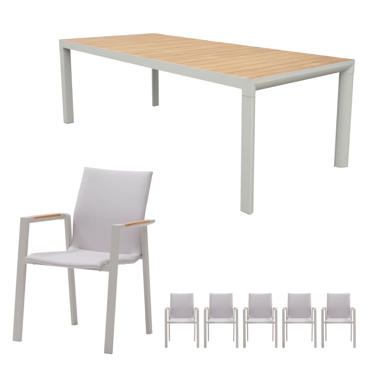 Royal Seasons Diningset 6-zits Solare Zand