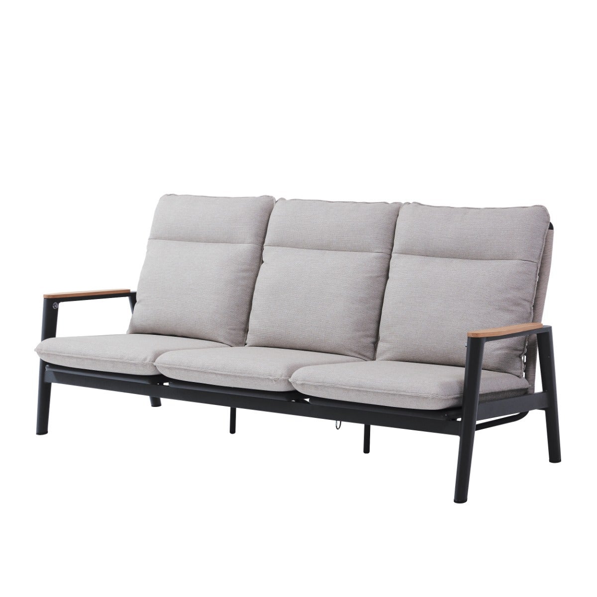 Royal Seasons Bank 3-zits Portland Zwart 213 x 86 x 92 cm