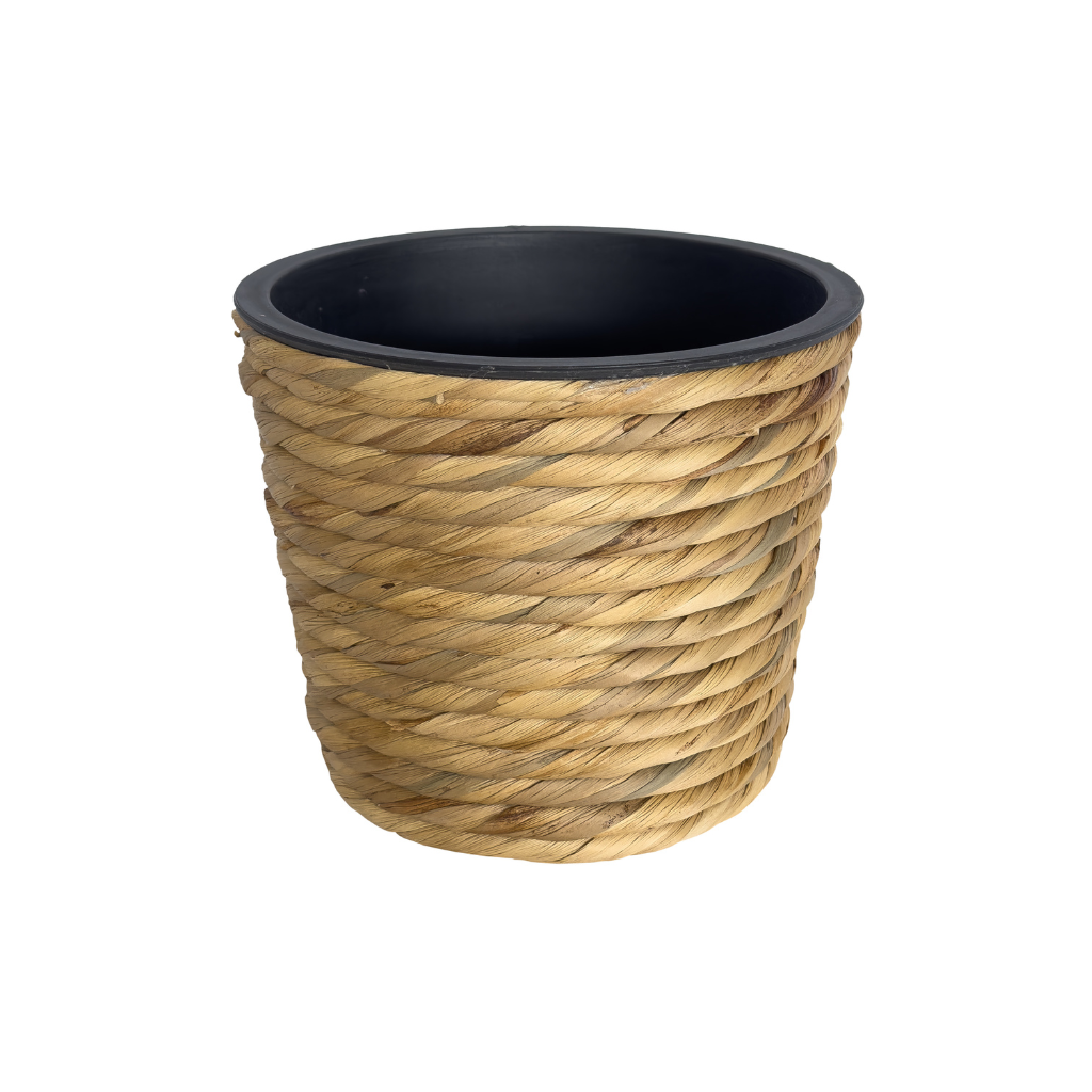 Pot twisted weave natural D 20 x H 18