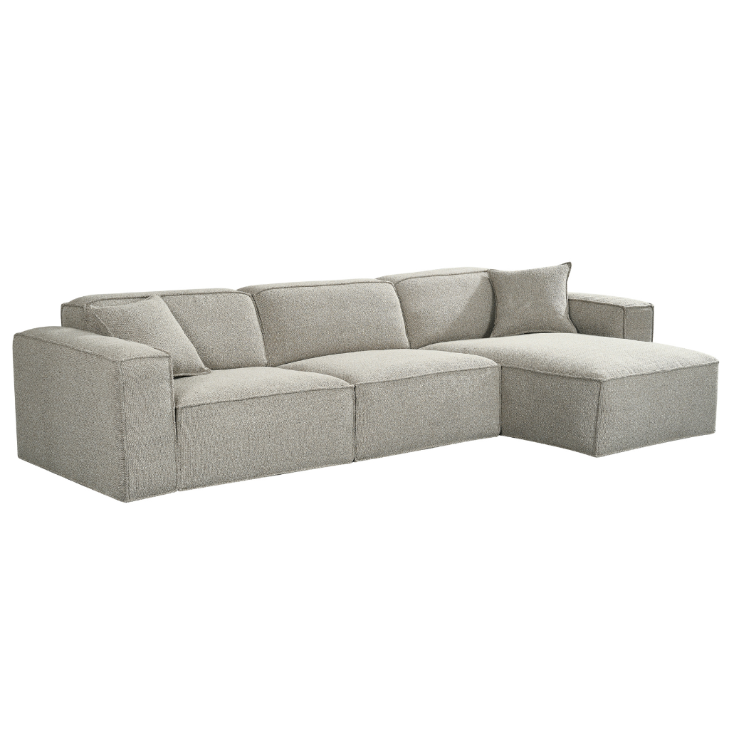 24Seven Hoekbank Amora Rechts Beige 311 x 103/166 x 72,5 cm