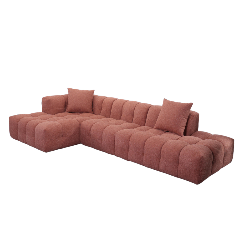 24Seven Hoekbank Maia Brick Rood 312 x 103/166 x 70 cm