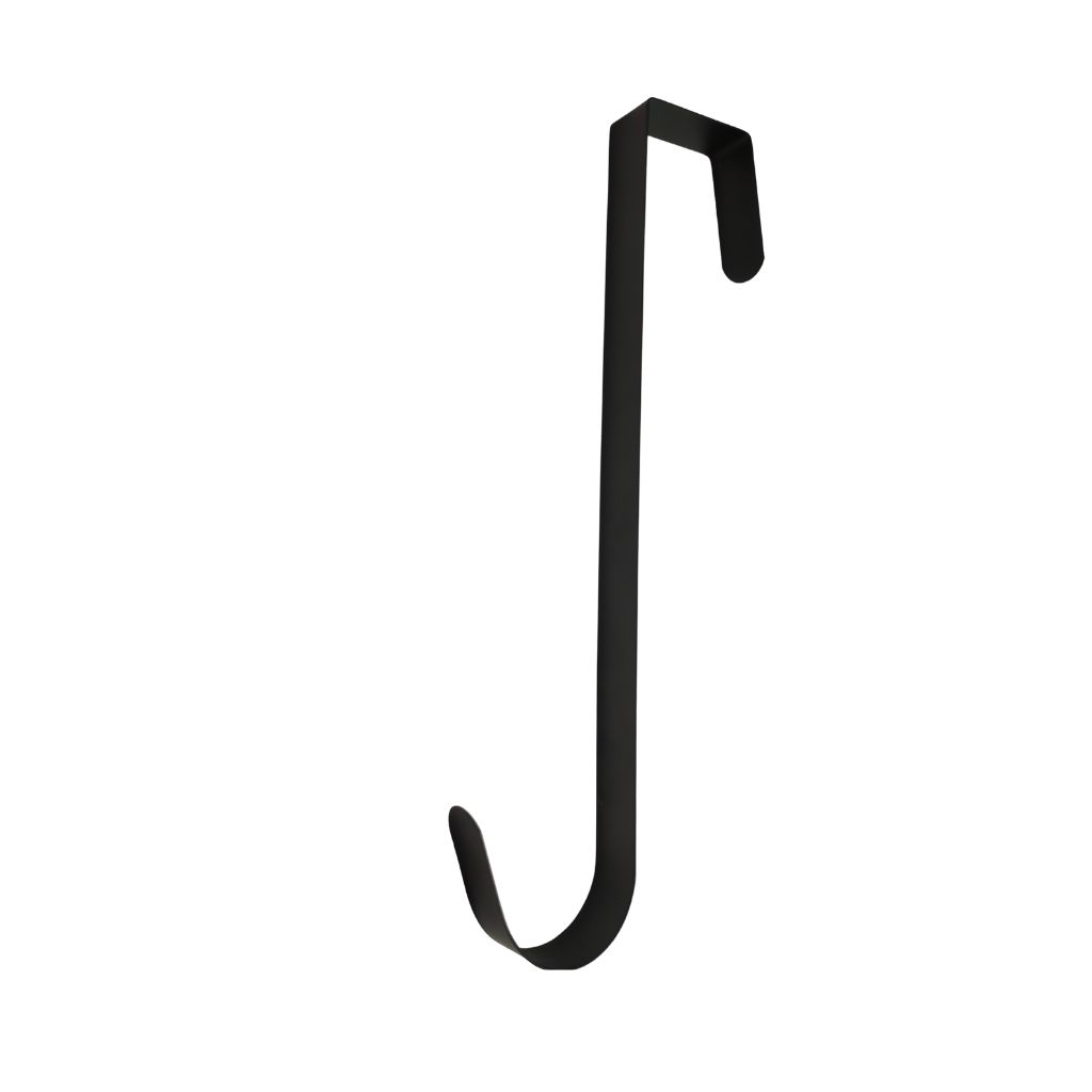 Deurhanger krans metaal zwart 30 cm