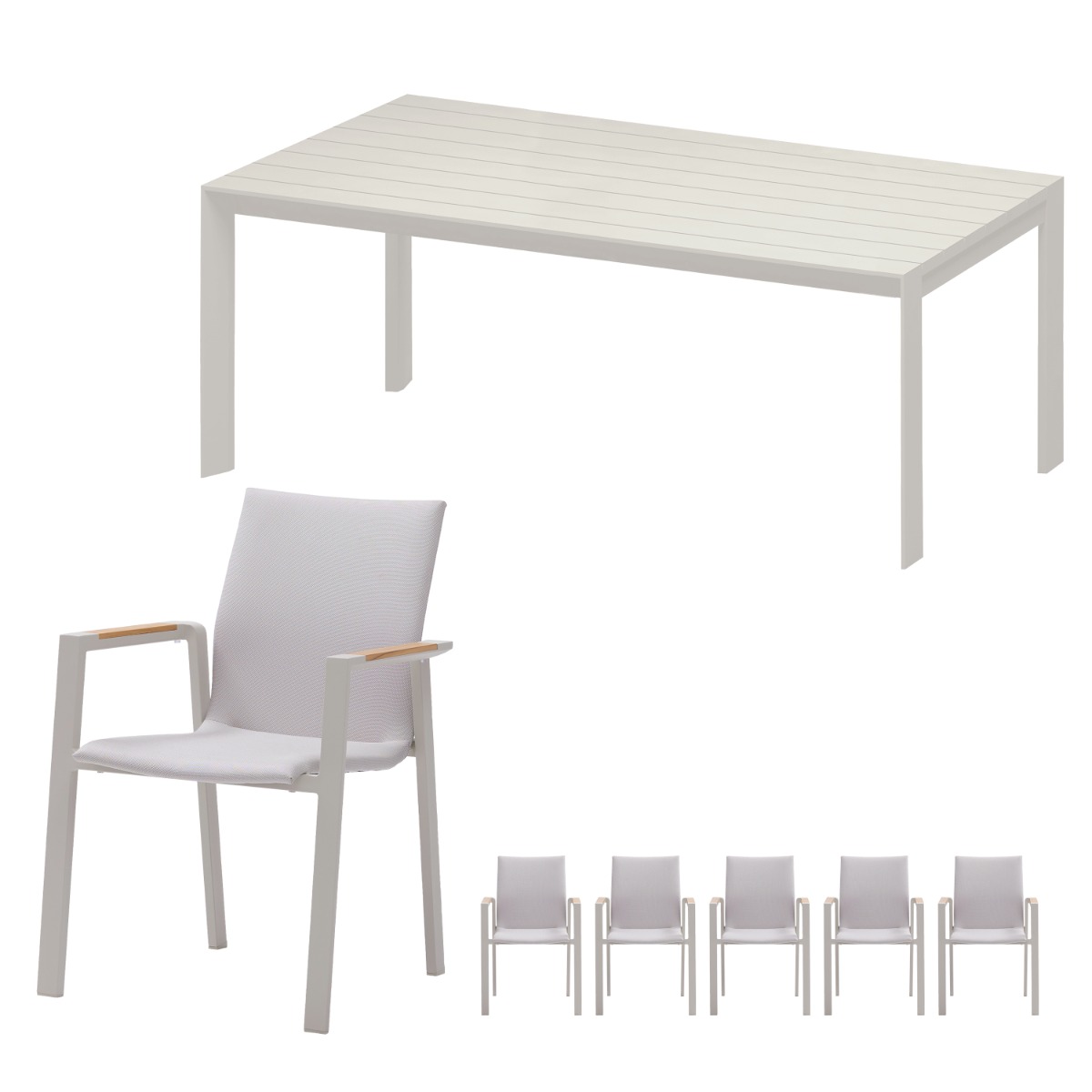 Royal Seasons Diningset 6-zits Solare Zand