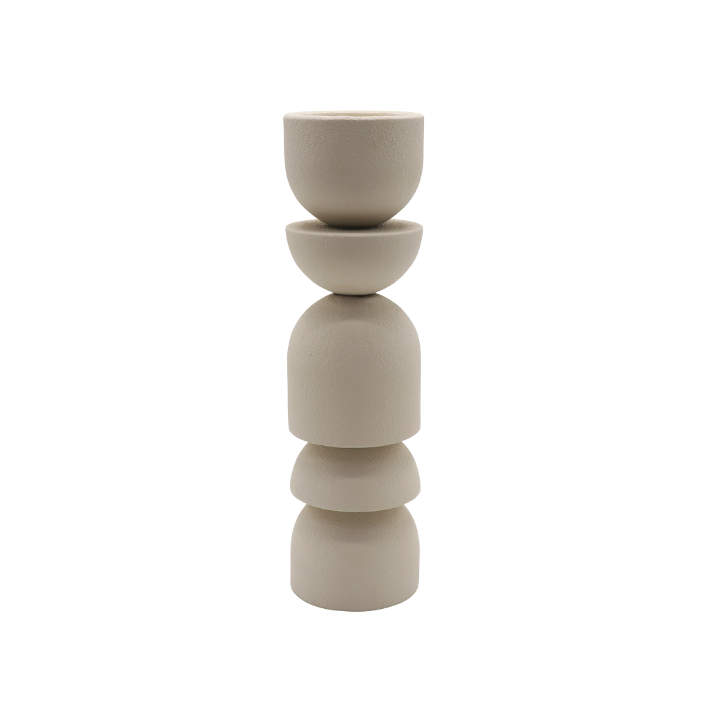 Kandelaar light stone 9 x 33 cm