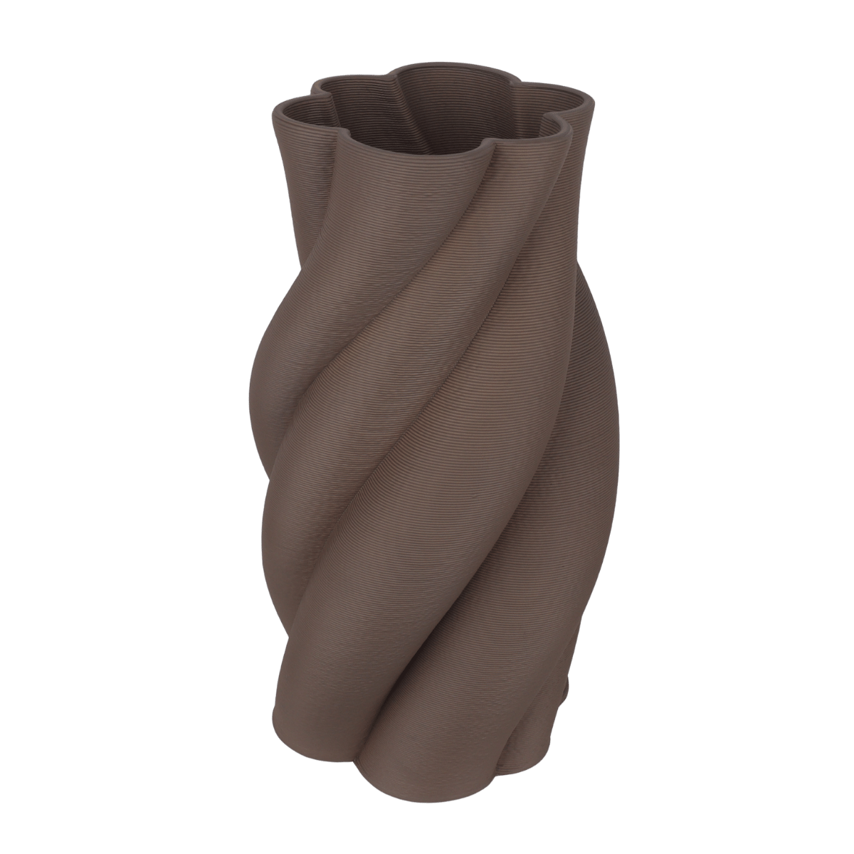 De Bosrand Vaas 3D Cacao Grey Keramiek 21 x 40 cm