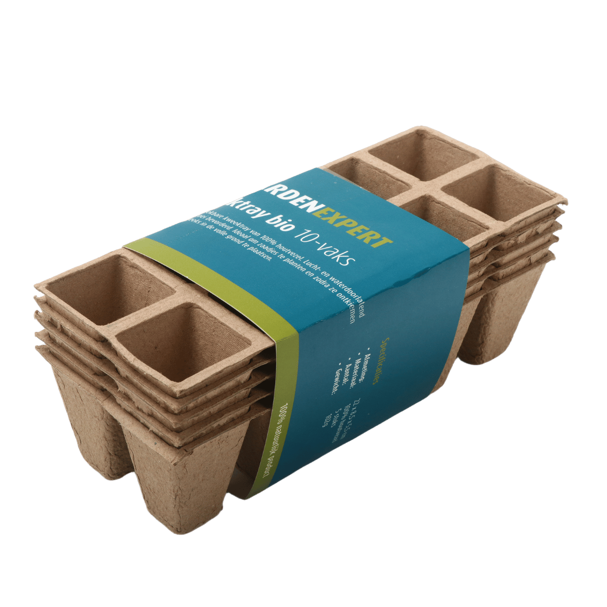 Garden Expert Kweektray Bio 10-vak 5 stuks 22 x 8.5 x 5.5 cm