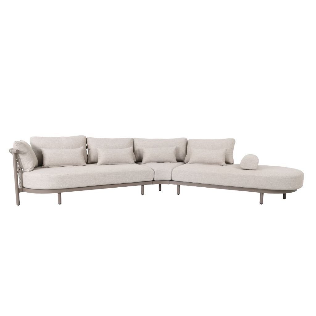 Royal Seasons Hoeklounge 5-zits Panama Espresso 391 x 160 x 70 cm