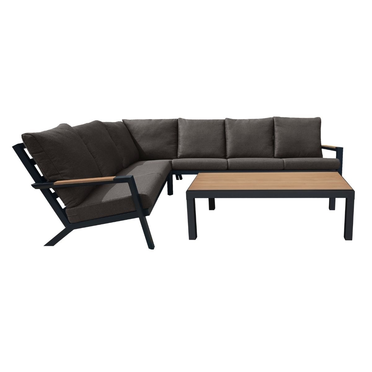 Royal Seasons Hoek-loungeset 6-zits Detroit Zwart