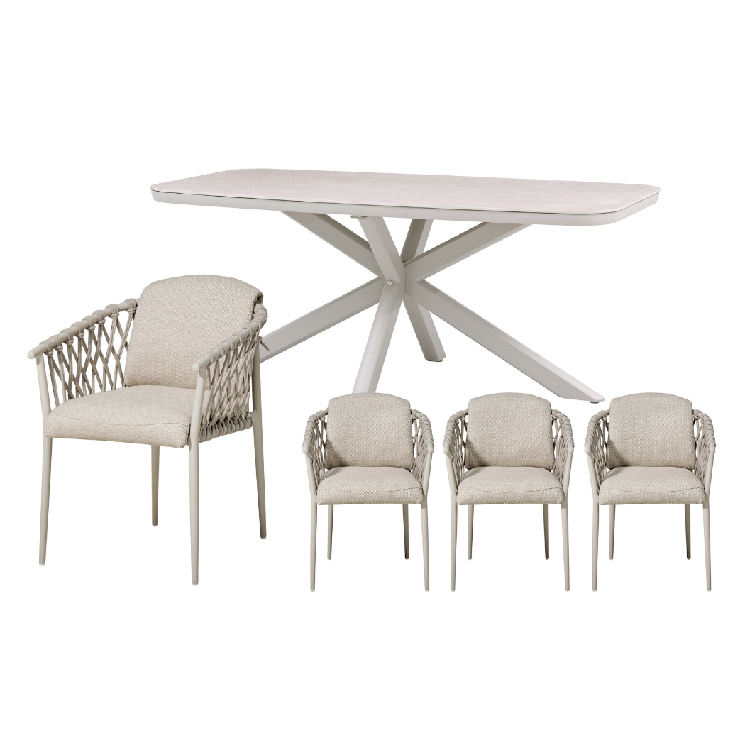 Royal Seasons Diningset 4-zits Miami Zand