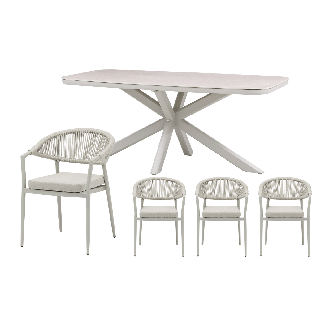 Royal Seasons Diningset 4-zits Bo Zand