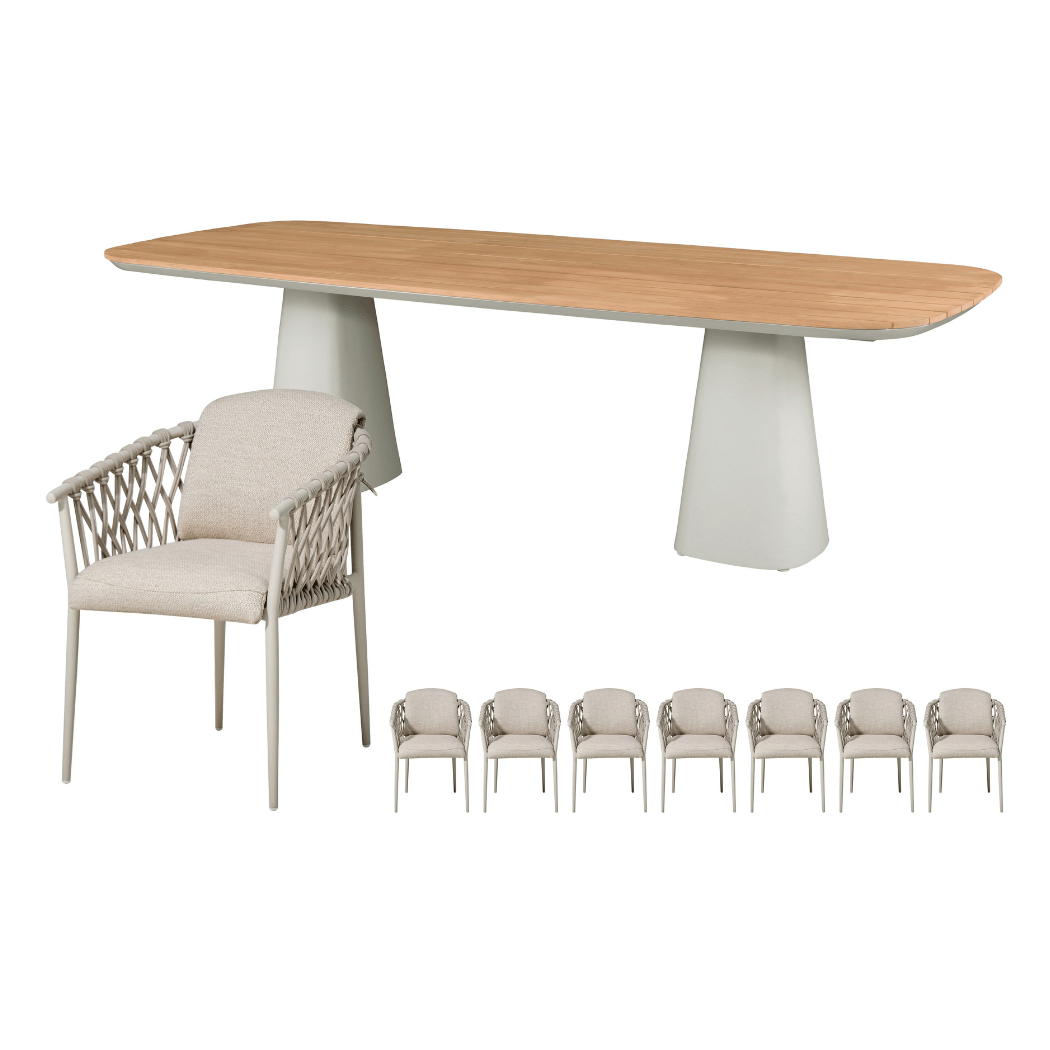 Royal Seasons Diningset 7-zits Miami Zand