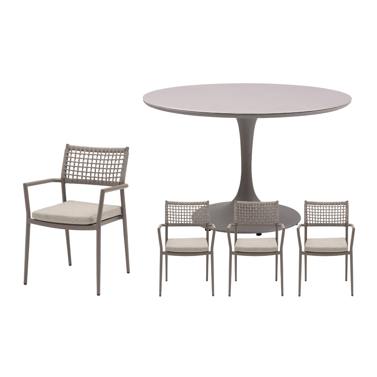 Royal Seasons Diningset 4-zits Liv Espresso