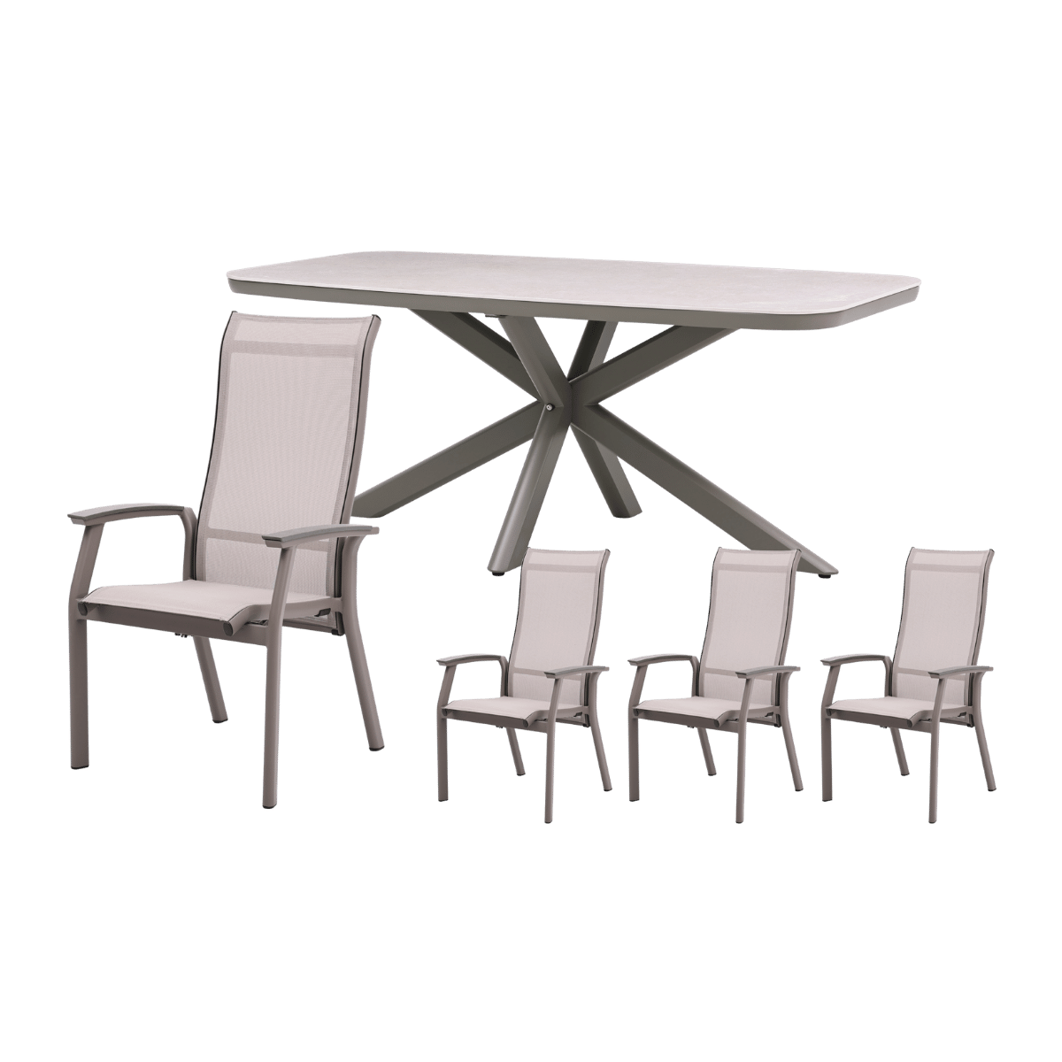 Royal Seasons Diningset 4-zits Sevilla Espresso