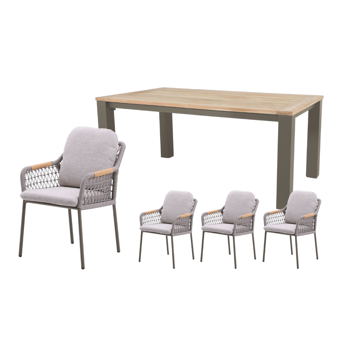 Royal Seasons Diningset 4-zits Bari Espresso