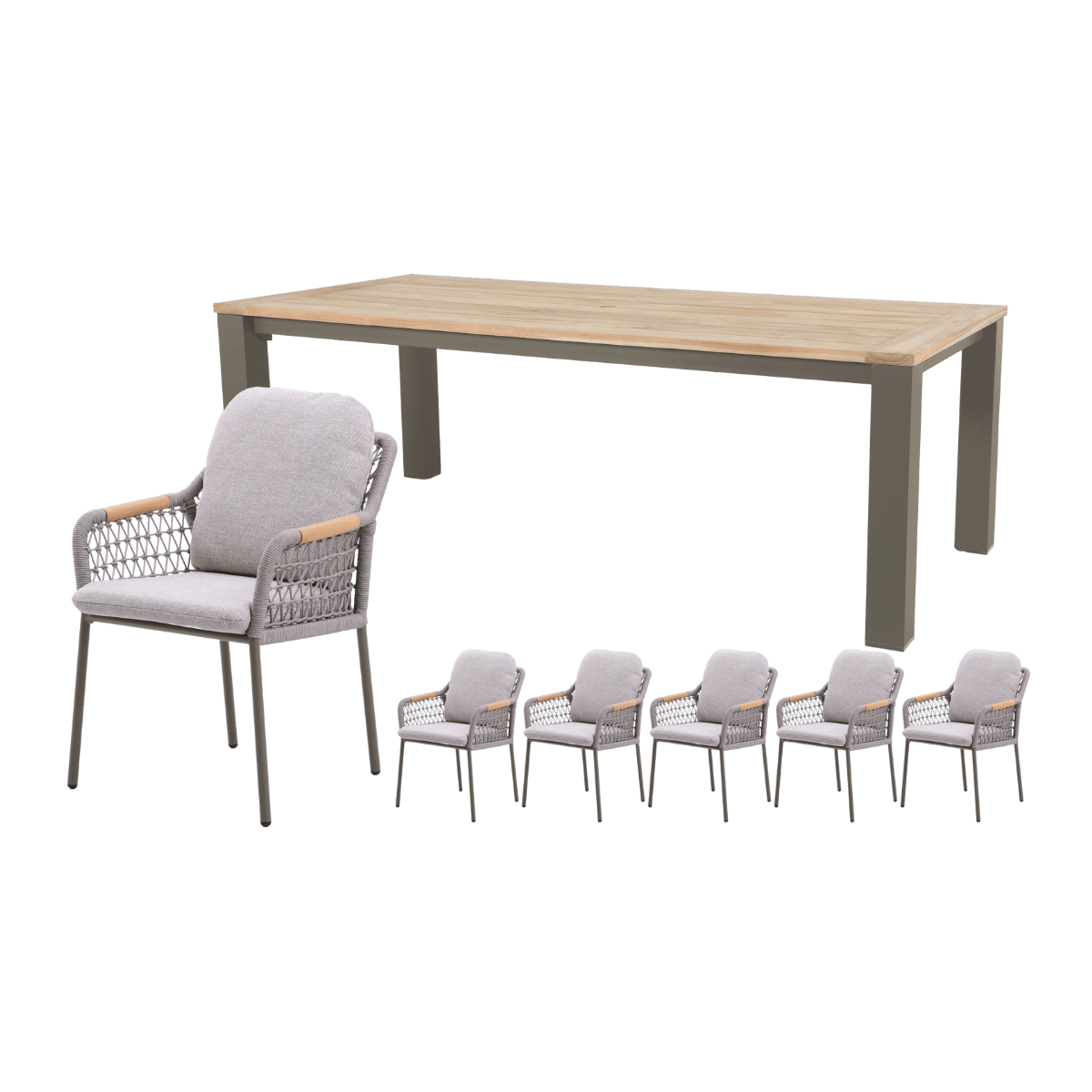 Royal Seasons Diningset 6-zits Bari Espresso