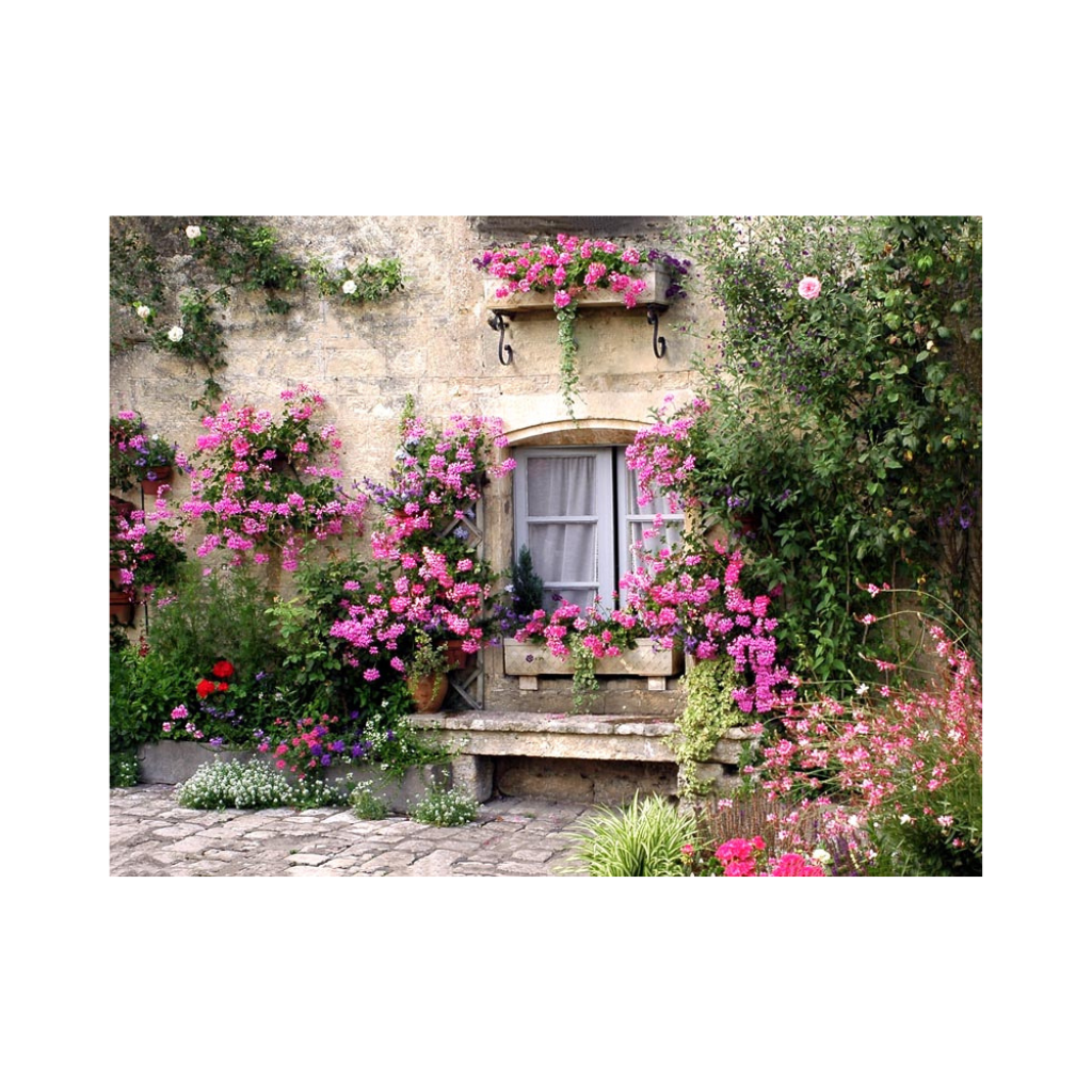 Tuinposter Bloemenmuur 80 x 60 cm