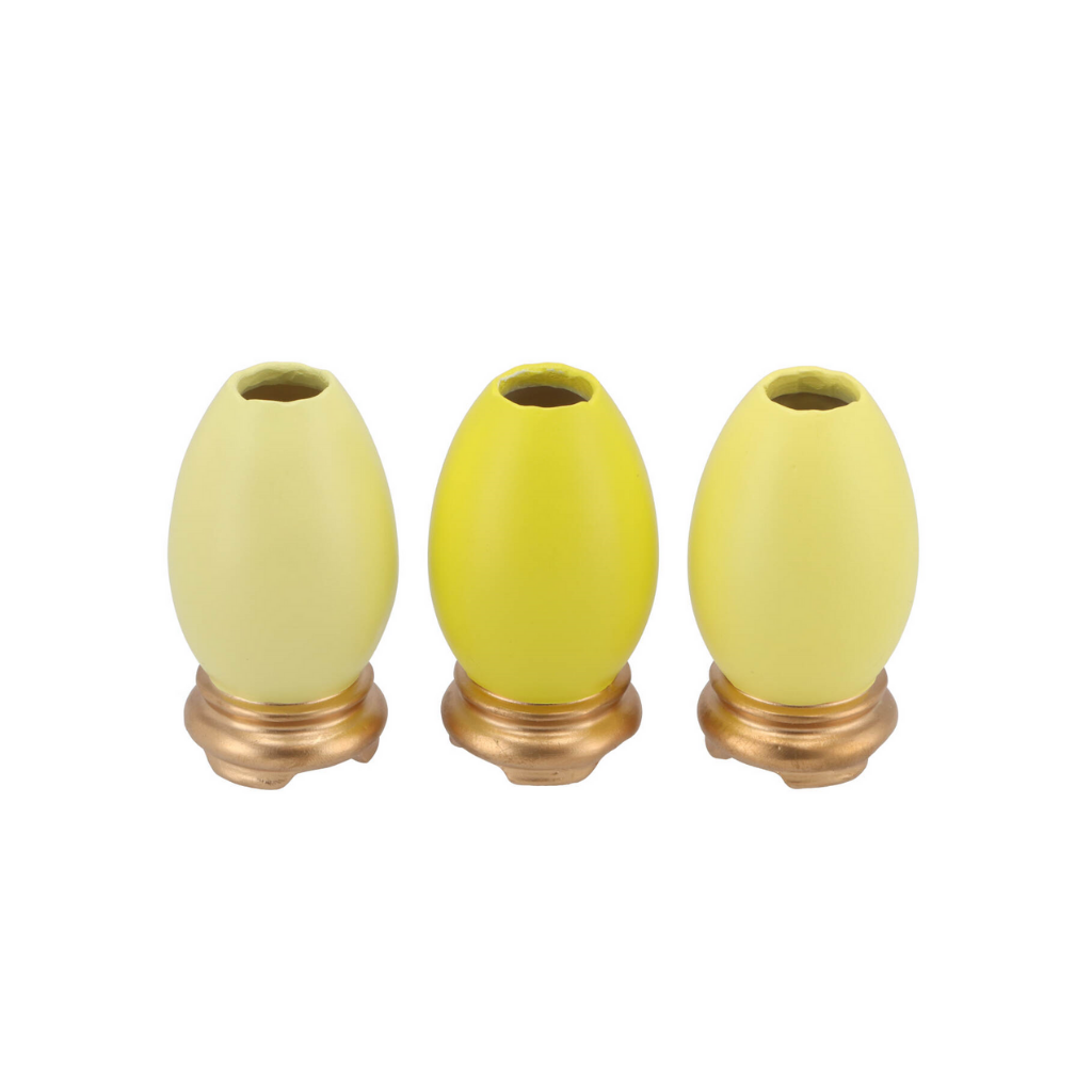 Easter Eggcited Vase Yellow 15 cm