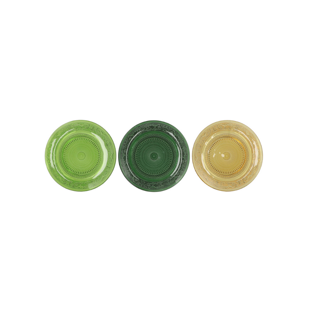 Dayah Forest Green Glass Plate 32.5 cm