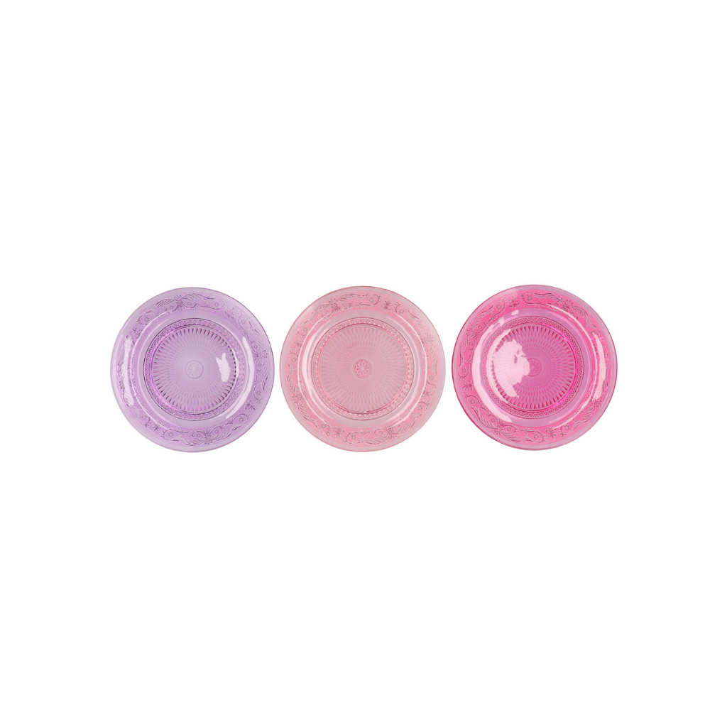 Dayah Pretty Pink Glass Plate 32.5 cm