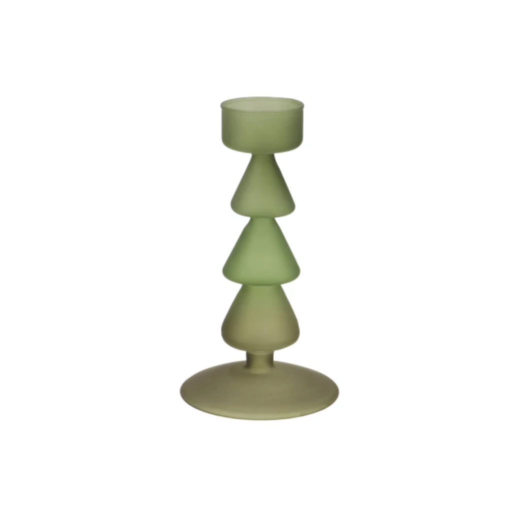 Theelichthouder Nova dennenboom groen 9 x 17