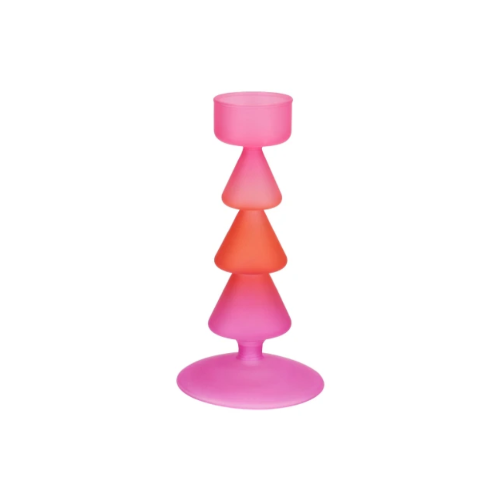 Theelichthouder Nova dennenboom fuchsia 9 x 17