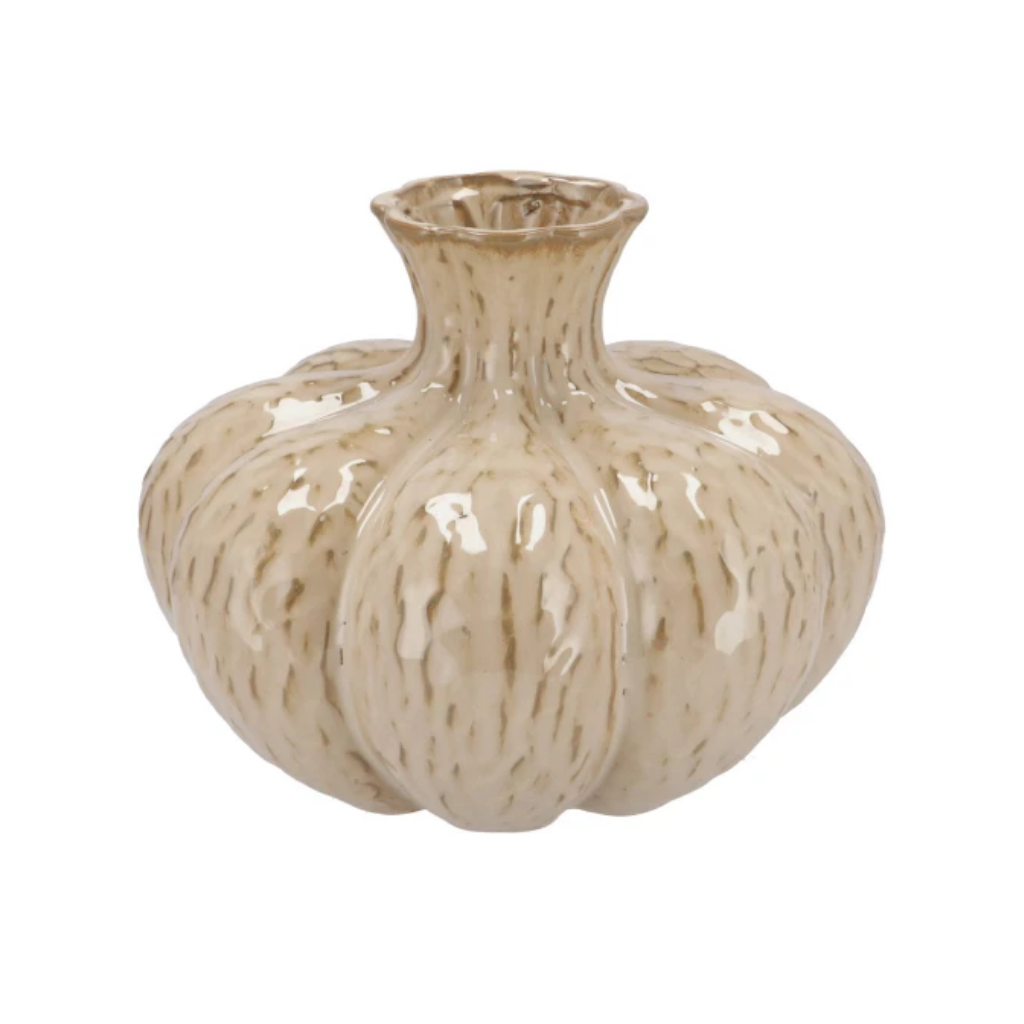 Mika Scottish vaas bolle hals zand 30 x 23 cm