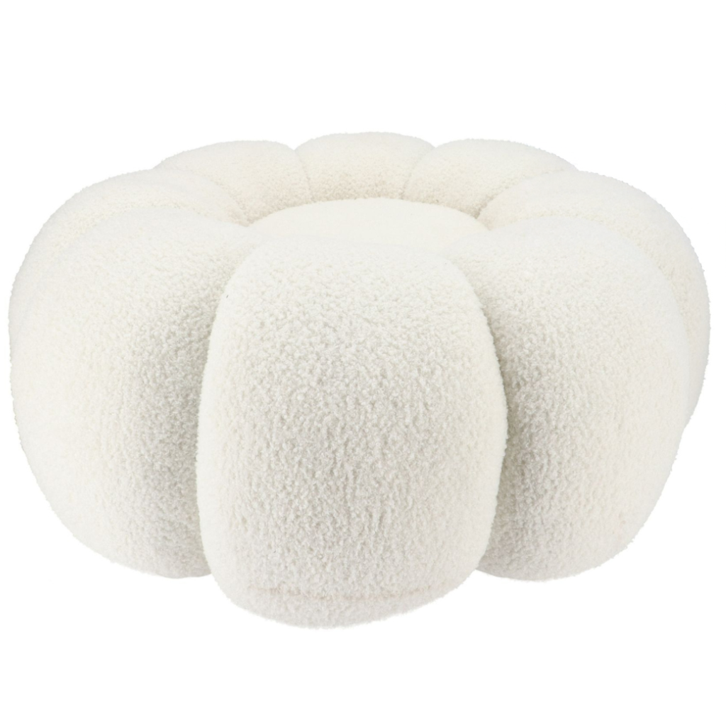 Daan Kromhout Design Poef Flower Wit 65 x 30 cm