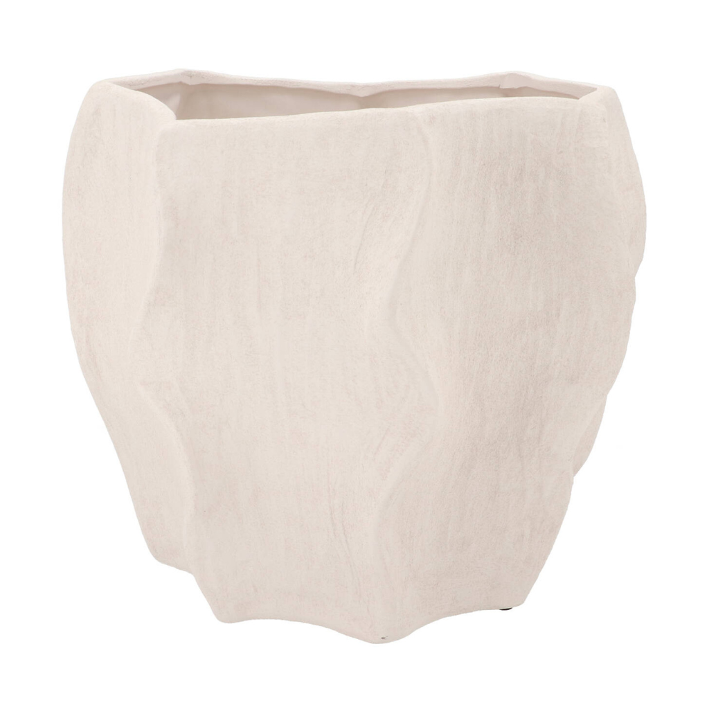 Daan Kromhout Design Bloempot Lisboa Wave Wit 38 x 38 x 33 cm