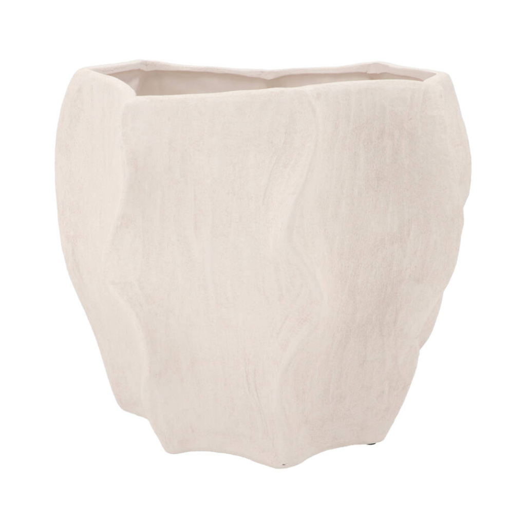 Daan Kromhout Design Bloempot Lisboa Wave Wit 19 x 19 x 16 cm