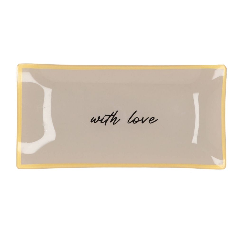 Daan Kromhout Design Bord Rechthoek With Love 20 x 10 x 2 cm