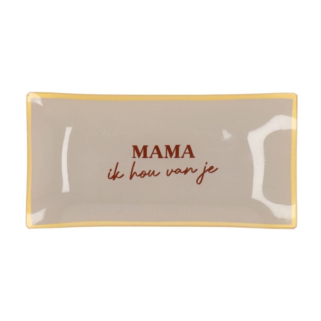 Daan Kromhout Design Bord Rechthoek Mama Ik Hou Van Je 20 x 10 x 2 cm