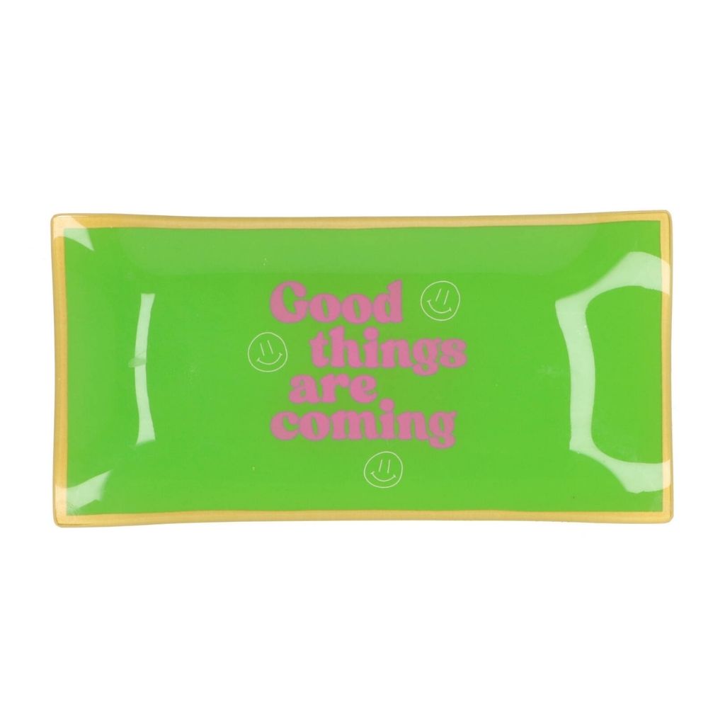 Daan Kromhout Design Bord Rechthoek Good Things Are Coming 20 x 10 x 2 cm