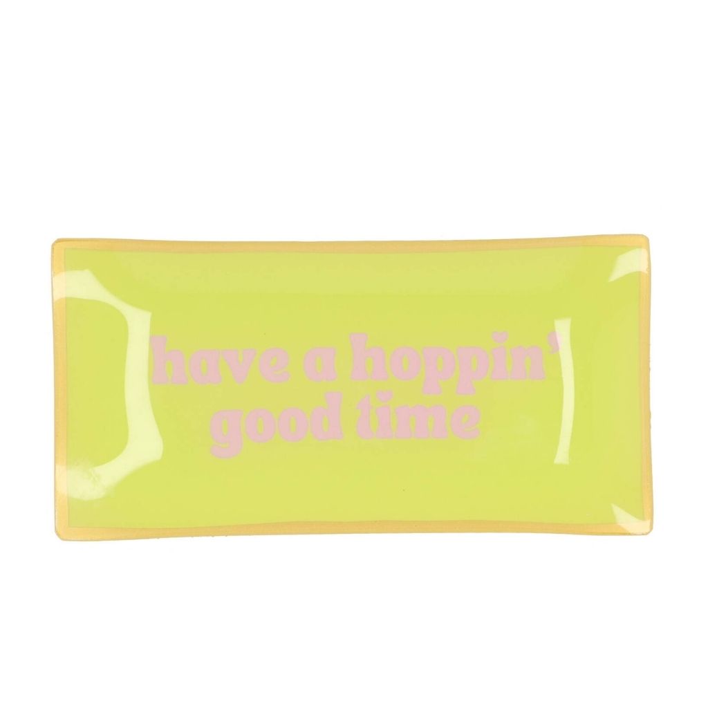 Daan Kromhout Design Bord Rechthoek Have A Hoppin Good Time 20 x 10 x 2 cm