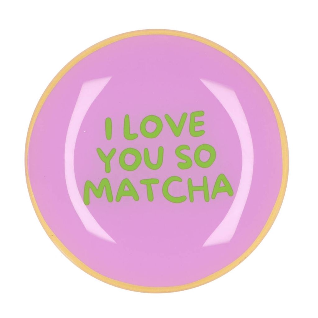 Daan Kromhout Design Bord Rond I Love You So Matcha 18 x 2 cm